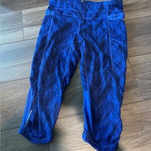 Athleta Blue Textured Leggings